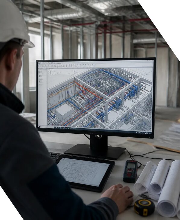 Создание BIM модели инженерных сетей для объектов в Саранске